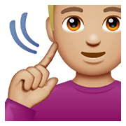 Emoji 🧏🏼‍♂️ Uomo Con Problemi Di Udito: Carnagione Abbastanza Chiara su WhatsApp 2.20.198.15.