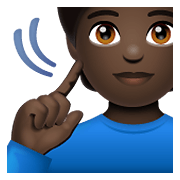 Emoji 🧏🏿 Persona Con Problemi Di Udito: Carnagione Scura su WhatsApp 2.20.198.15.