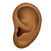 Emoji 👂🏾 Orecchio: Carnagione Abbastanza Scura su WhatsApp 2.20.198.15.