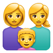 Emoji 👩‍👩‍👦 Famiglia: Donna, Donna E Bambino su WhatsApp 2.20.198.15.