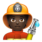 🧑🏿‍🚒 Emoji Feuerwehrmann/-frau: dunkle Hautfarbe WhatsApp 2.20.198.15.