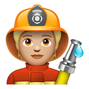 Emoji 🧑🏼‍🚒 Pompiere: Carnagione Abbastanza Chiara su WhatsApp 2.20.198.15.