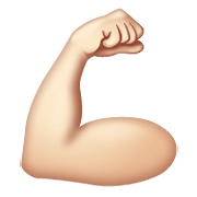 Émoji 💪🏻 Biceps Contracté : Peau Claire sur WhatsApp 2.20.198.15.