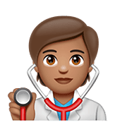 Emoji 🧑🏽‍⚕️ Persona Che Lavora Nella Sanità: Carnagione Olivastra su WhatsApp 2.20.198.15.