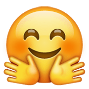 🤗 Emoji Gesicht mit umarmenden Händen WhatsApp 2.20.198.15.
