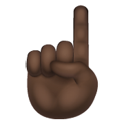 ☝🏿 Emoji nach oben weisender Zeigefinger von vorne: dunkle Hautfarbe WhatsApp 2.20.198.15.
