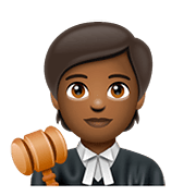 🧑🏾‍⚖️ Emoji Juiz No Tribunal: Pele Morena Escura na WhatsApp 2.20.198.15.