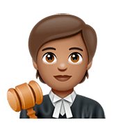 🧑🏽‍⚖️ Emoji Juiz No Tribunal: Pele Morena na WhatsApp 2.20.198.15.