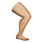 🦵🏼 Emoji Bein: mittelhelle Hautfarbe WhatsApp 2.20.198.15.