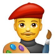 Emoji 👨‍🎨 Artista Uomo su WhatsApp 2.20.198.15.