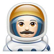 Émoji 👨🏻‍🚀 Astronaute Homme : Peau Claire sur WhatsApp 2.20.198.15.