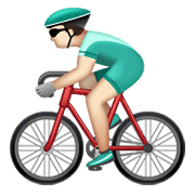 🚴🏻‍♂️ Emoji Homem Ciclista: Pele Clara na WhatsApp 2.20.198.15.