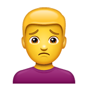 Emoji 🙍‍♂️ Uomo Corrucciato su WhatsApp 2.20.198.15.