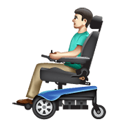 👨🏻‍🦼 Emoji Mann in elektrischem Rollstuhl: helle Hautfarbe WhatsApp 2.20.198.15.