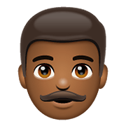 👨🏾 Emoji Homem: Pele Morena Escura na WhatsApp 2.20.198.15.