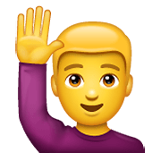 Emoji 🙋‍♂️ Uomo Con Mano Alzata su WhatsApp 2.20.198.15.