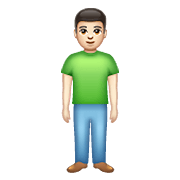 🧍🏻‍♂️ Emoji stehender Mann: helle Hautfarbe WhatsApp 2.20.198.15.
