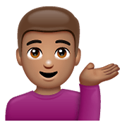 💁🏽‍♂️ Emoji Infoschalter-Mitarbeiter: mittlere Hautfarbe WhatsApp 2.20.198.15.