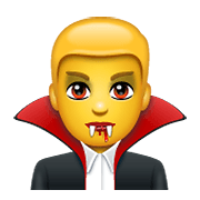 Emoji 🧛‍♂️ Vampiro Uomo su WhatsApp 2.20.198.15.