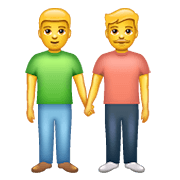 Émoji 👬 Deux Hommes Se Tenant La Main sur WhatsApp 2.20.198.15.