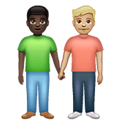 Emoji 👨🏿‍🤝‍👨🏼 Due Uomini Che Si Tengono Per Mano: Carnagione Scura E Carnagione Abbastanza Chiara su WhatsApp 2.20.198.15.