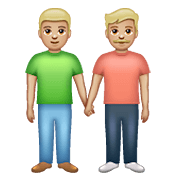 👬🏼 Emoji händchenhaltende Männer: mittelhelle Hautfarbe WhatsApp 2.20.198.15.