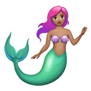 Emoji 🧜🏽‍♀️ Sirena Donna: Carnagione Olivastra su WhatsApp 2.20.198.15.