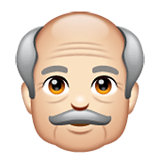 Emoji 👴🏻 Uomo Anziano: Carnagione Chiara su WhatsApp 2.20.198.15.