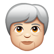 Emoji 🧓🏻 Adulto Anziano: Carnagione Chiara su WhatsApp 2.20.198.15.