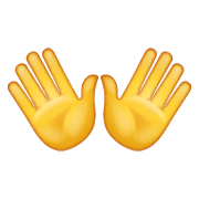 Emoji 👐 Mani Aperte su WhatsApp 2.20.198.15.