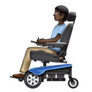 🧑🏿‍🦼 Emoji Pessoa Em Cadeira De Rodas Motorizada: Pele Escura na WhatsApp 2.20.198.15.