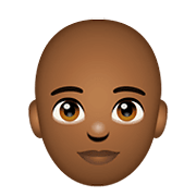 🧑🏾‍🦲 Emoji Persona: Tono De Piel Oscuro Medio, Sin Pelo en WhatsApp 2.20.198.15.
