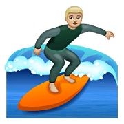 🏄🏼 Emoji Persona Haciendo Surf: Tono De Piel Claro Medio en WhatsApp 2.20.198.15.
