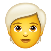 Émoji 🧑‍🦳 Adulte : Cheveux Blancs sur WhatsApp 2.20.198.15.