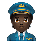 🧑🏿‍✈️ Emoji Pilot(in): dunkle Hautfarbe WhatsApp 2.20.198.15.