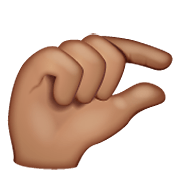 🤏🏽 Emoji Mão Beliscando: Pele Morena na WhatsApp 2.20.198.15.