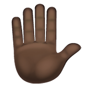 ✋🏿 Emoji erhobene Hand: dunkle Hautfarbe WhatsApp 2.20.198.15.