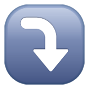 Emoji ⤵️ Freccia Curva In Basso su WhatsApp 2.20.198.15.