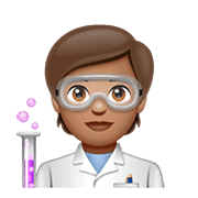 Emoji 🧑🏽‍🔬 Persona Che Lavora In Campo Scientifico: Carnagione Olivastra su WhatsApp 2.20.198.15.