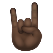 🤘🏿 Emoji Saudação Do Rock: Pele Escura na WhatsApp 2.20.198.15.