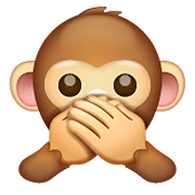 🙊 Emoji sich den Mund zuhaltendes Affengesicht WhatsApp 2.20.198.15.