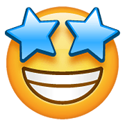 🤩 Emoji Cara Sonriendo Con Estrellas en WhatsApp 2.20.198.15.