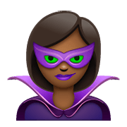 🦹🏾 Emoji Personaje De Supervillano: Tono De Piel Oscuro Medio en WhatsApp 2.20.198.15.