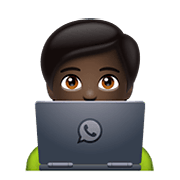 🧑🏿‍💻 Emoji Programador: Pele Escura na WhatsApp 2.20.198.15.