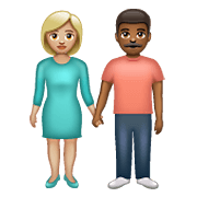 👩🏼‍🤝‍👨🏾 Emoji Mann und Frau halten Hände: mittelhelle Hautfarbe, mitteldunkle Hautfarbe WhatsApp 2.20.198.15.