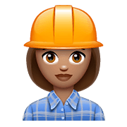 👷🏽‍♀️ Emoji Bauarbeiterin: mittlere Hautfarbe WhatsApp 2.20.198.15.