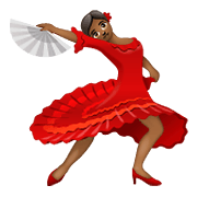 💃🏾 Emoji Mulher Dançando: Pele Morena Escura na WhatsApp 2.20.198.15.