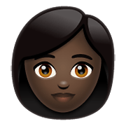 👩🏿 Emoji Frau: dunkle Hautfarbe WhatsApp 2.20.198.15.