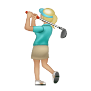 Emoji 🏌🏼‍♀️ Golfista Donna: Carnagione Abbastanza Chiara su WhatsApp 2.20.198.15.