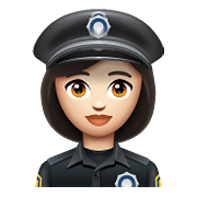 👮🏻‍♀️ Emoji Policial Mulher: Pele Clara na WhatsApp 2.20.198.15.